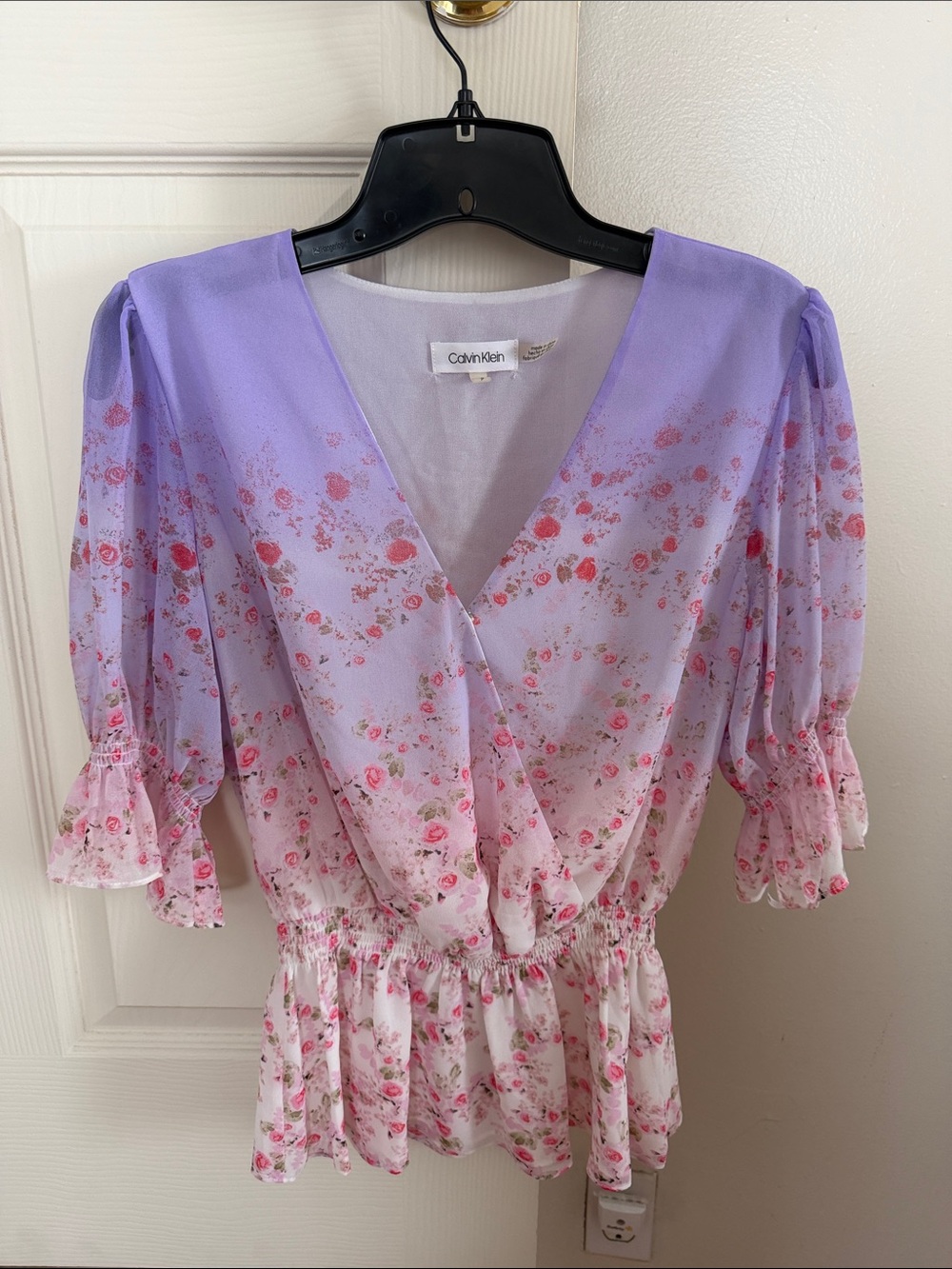 Calvin Klein Floral Dressy Top Size S